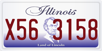 IL license plate X563158
