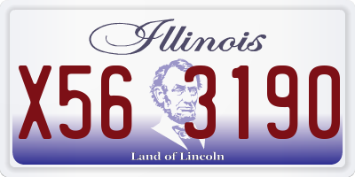IL license plate X563190