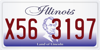 IL license plate X563197