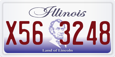 IL license plate X563248