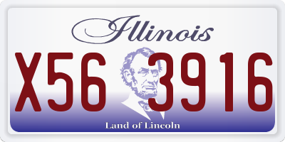 IL license plate X563916