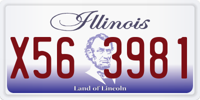 IL license plate X563981