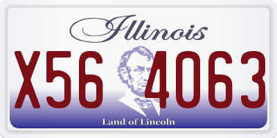 IL license plate X564063