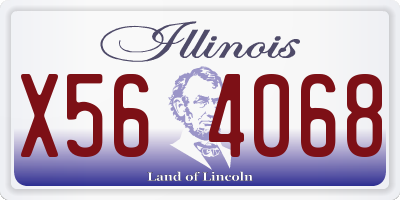 IL license plate X564068