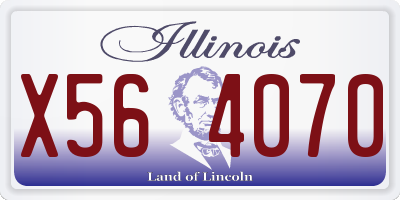 IL license plate X564070