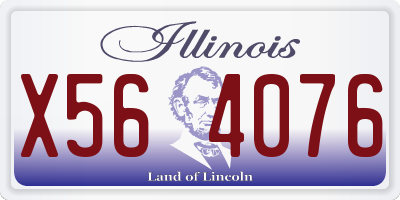 IL license plate X564076