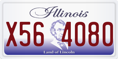 IL license plate X564080
