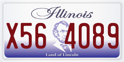 IL license plate X564089