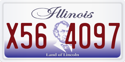 IL license plate X564097