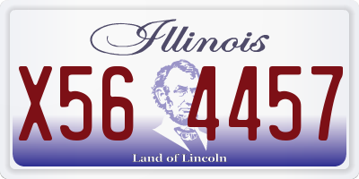 IL license plate X564457