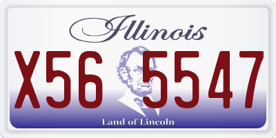 IL license plate X565547