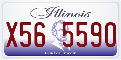 IL license plate X565590