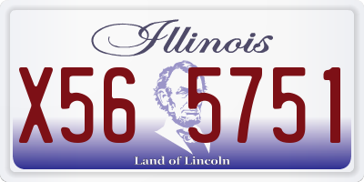 IL license plate X565751