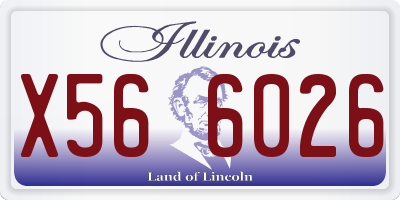 IL license plate X566026