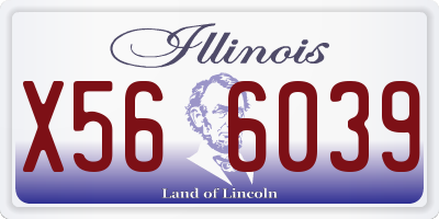 IL license plate X566039