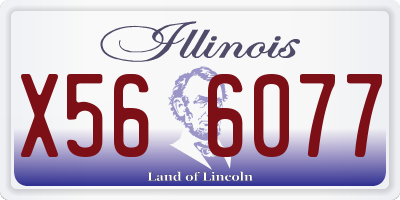 IL license plate X566077