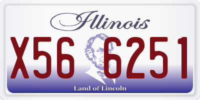 IL license plate X566251