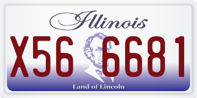 IL license plate X566681
