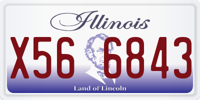 IL license plate X566843
