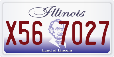 IL license plate X567027