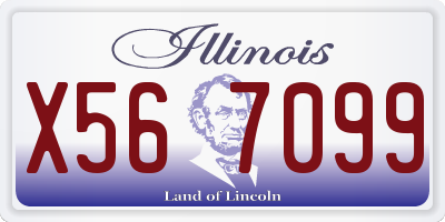 IL license plate X567099