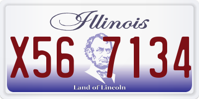 IL license plate X567134
