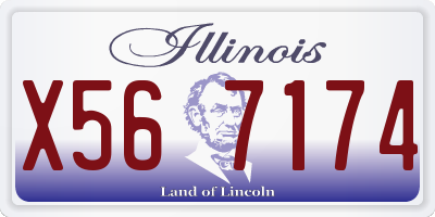 IL license plate X567174