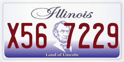 IL license plate X567229