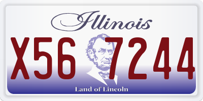 IL license plate X567244
