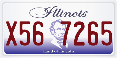 IL license plate X567265