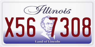 IL license plate X567308