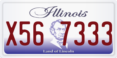 IL license plate X567333