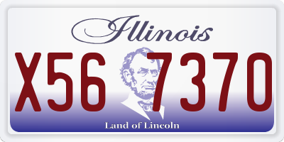 IL license plate X567370