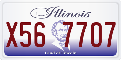 IL license plate X567707