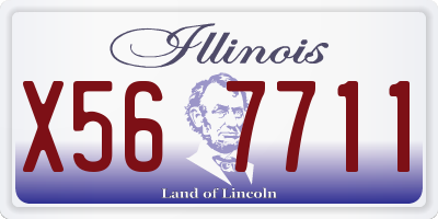 IL license plate X567711