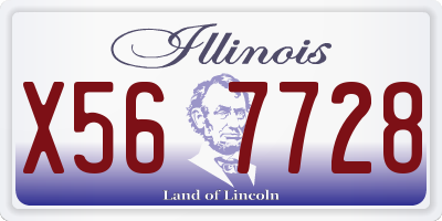 IL license plate X567728