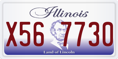 IL license plate X567730