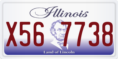 IL license plate X567738