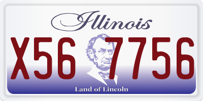 IL license plate X567756