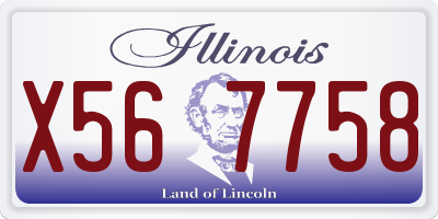 IL license plate X567758
