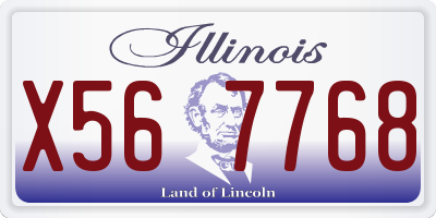 IL license plate X567768
