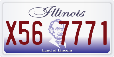 IL license plate X567771