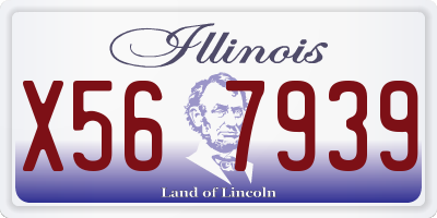 IL license plate X567939