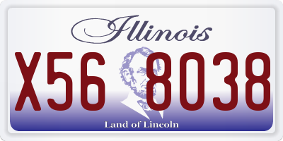 IL license plate X568038