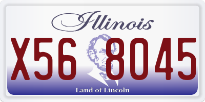 IL license plate X568045