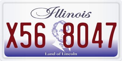 IL license plate X568047