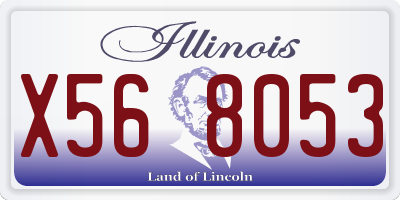 IL license plate X568053