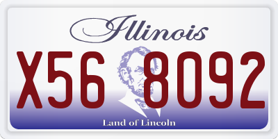IL license plate X568092