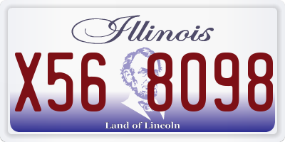 IL license plate X568098
