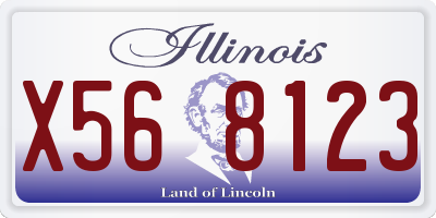IL license plate X568123